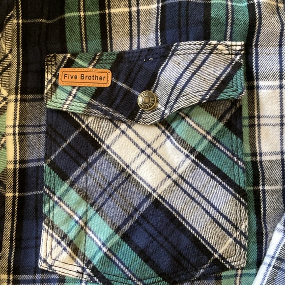 FiveBrothers Plaid Quilted Men's Shacket, XL TALL - Picture 3 of 8